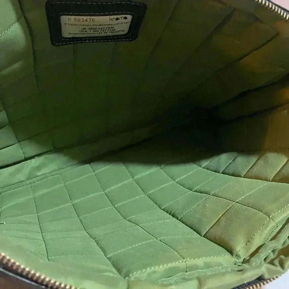 Knomo  unisex black leather messenger laptop briefcase bag - Picture 7 of 13